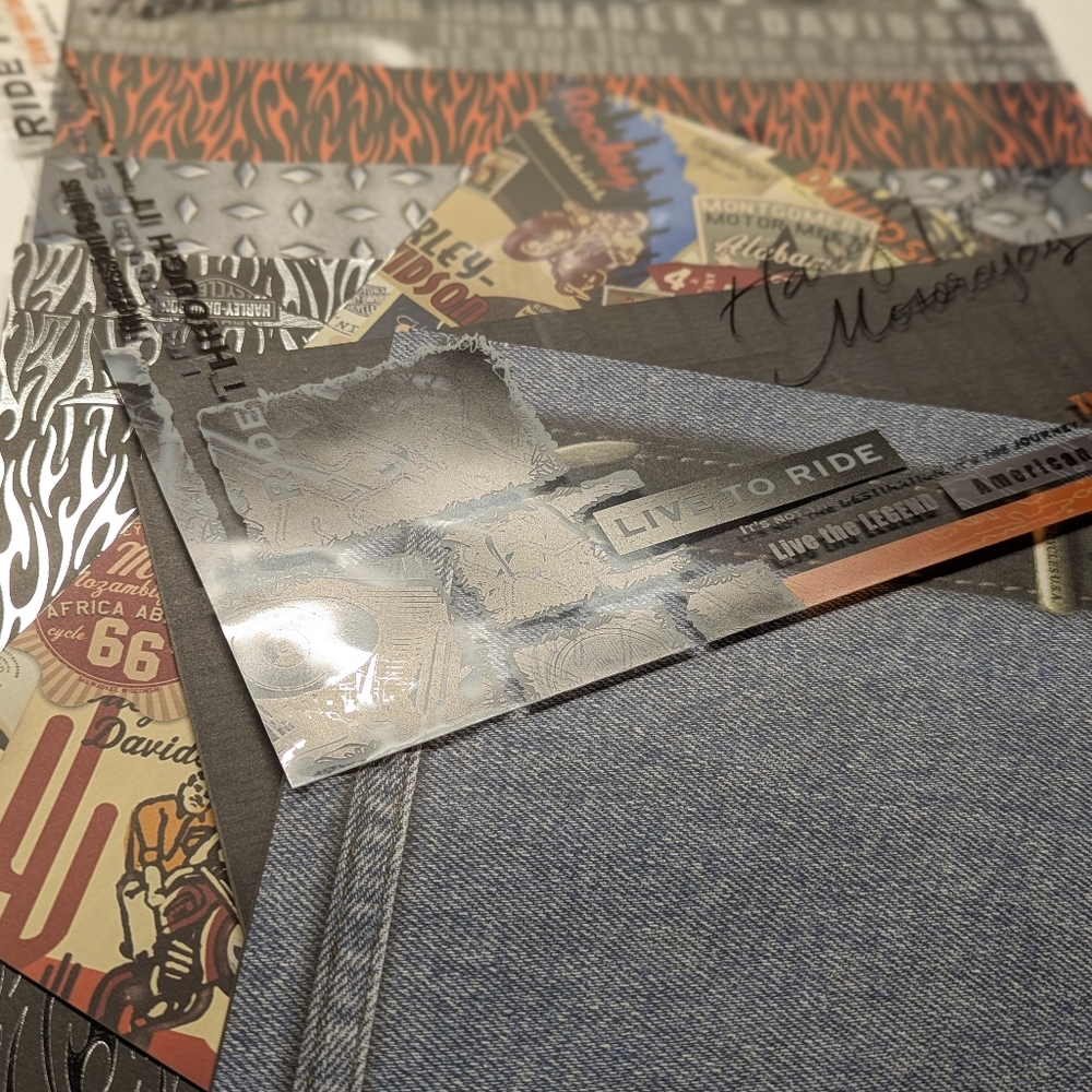 Creative Memories Harley-Davidson Scrapbooking Carry Case Supplies HD Sheets - Picture 11 of 15